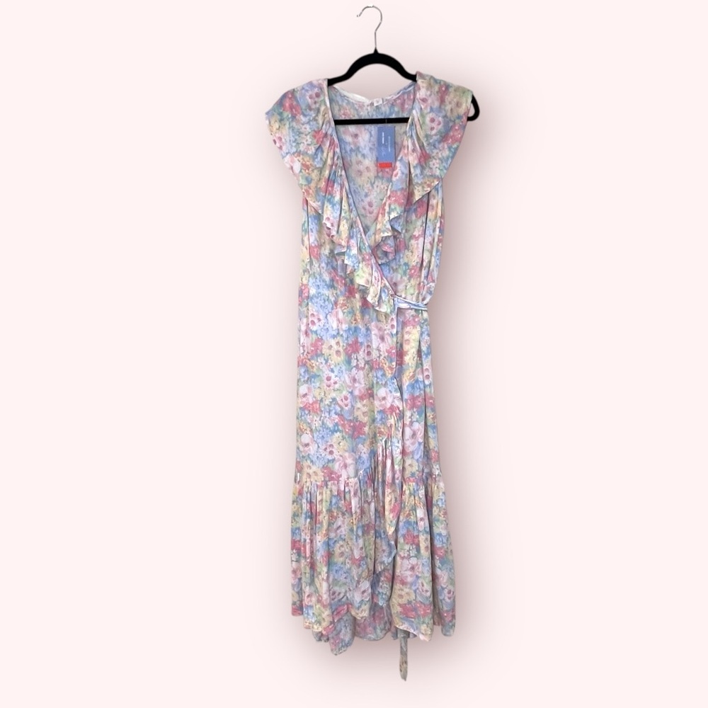 Joe Fresh x Jillian Harris Floral Maxi Wrap Dress M NWT - Picture 2 of 6